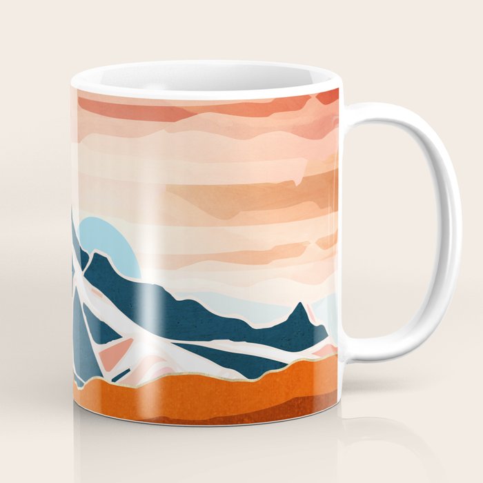 Retro Ocean Sunset Coffee Mug Gallery Image 1