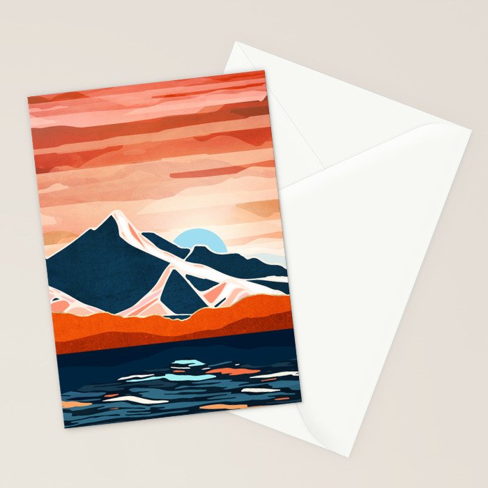 Retro Ocean Sunset Stationery Card Gallery Image 2