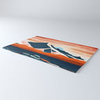 Retro Ocean Sunset Rug Gallery Image 3