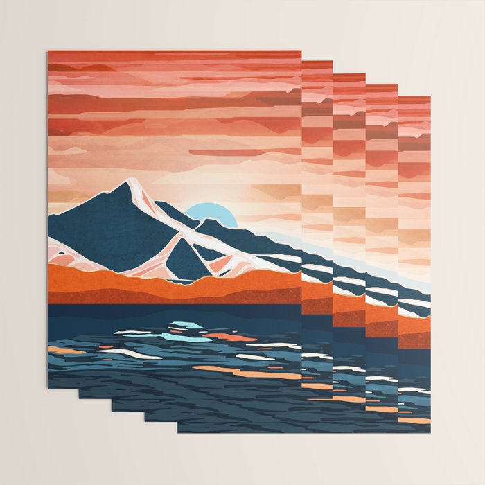 Retro Ocean Sunset Wrapping Paper Gallery Image 3
