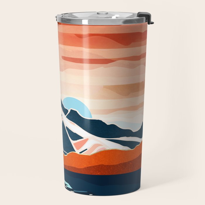 Retro Ocean Sunset Travel Mug Gallery Image 2