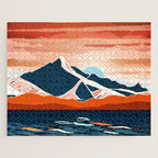 Retro Ocean Sunset Jigsaw Puzzle Gallery Image 1