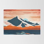 Retro Ocean Sunset Rug Gallery Image 2