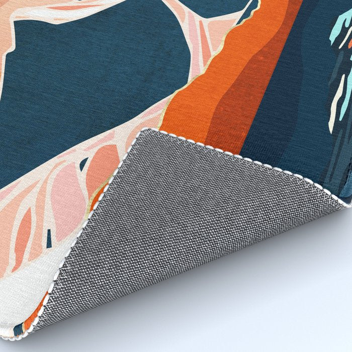 Retro Ocean Sunset Rug Gallery Image 4