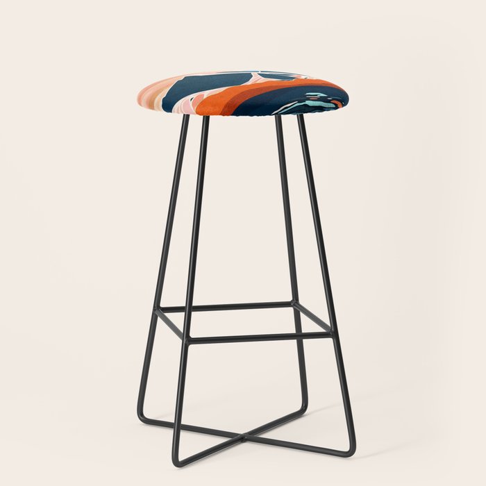 Retro Ocean Sunset Stool Gallery Image 1