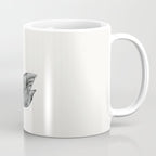 Elegant black white hand painted watercolor swan Coffee Mug Gallery Image 1