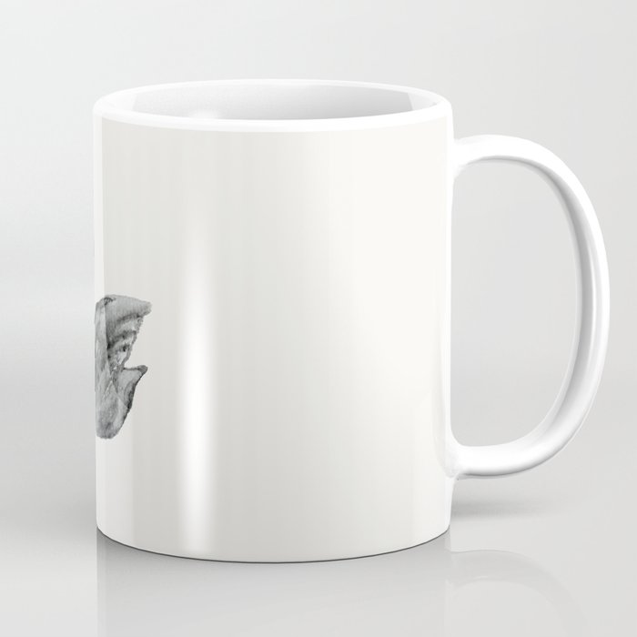 Elegant black white hand painted watercolor swan Coffee Mug Gallery Image 1