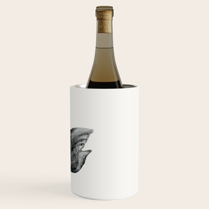 Elegant black white hand painted watercolor swan Wine Chiller Gallery Image 3