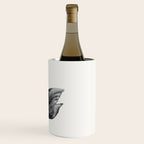 Elegant black white hand painted watercolor swan Wine Chiller Gallery Image 3