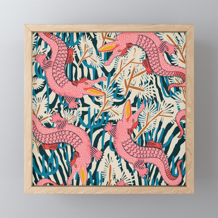 BAZAAR COSMICA GATOR Mini Art Print Gallery Image 1