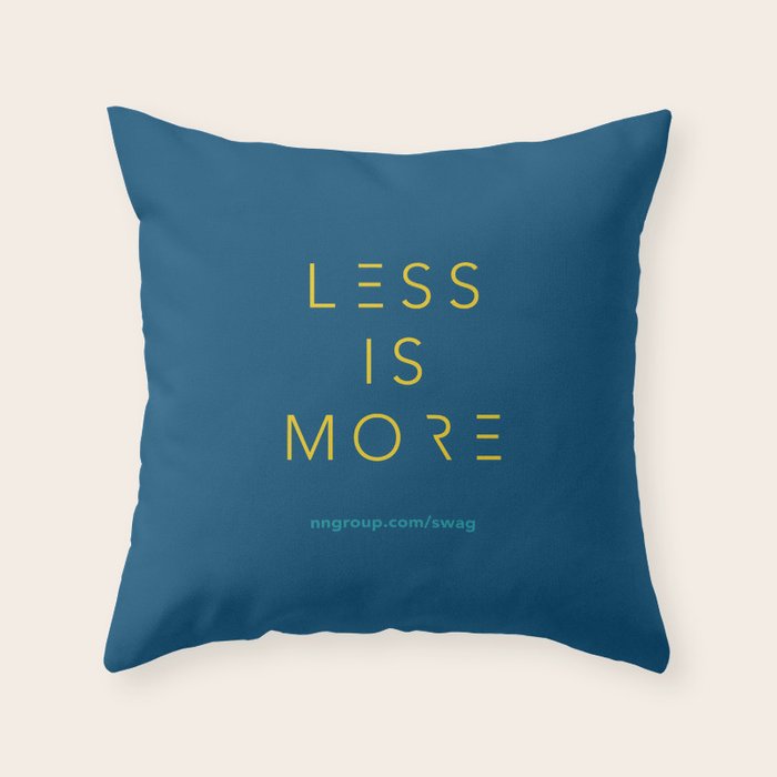 Less Is More Throw Pillow Gallery Image 1