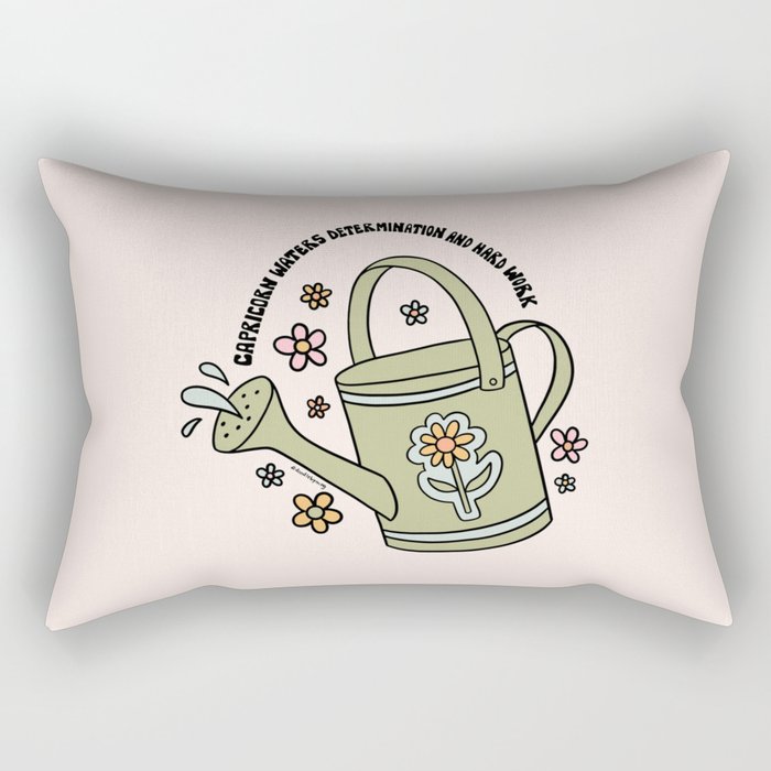 Capricorn Watering Can Rectangular Pillow Gallery Image 1