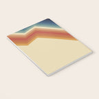 Funky Colorful 70s Rainbow Striped Zig Zag Pattern Blue Orange Hues Notebook Gallery Image 3