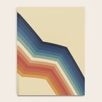 Funky Colorful 70s Rainbow Striped Zig Zag Pattern Blue Orange Hues Notebook Gallery Image 4