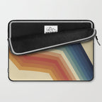 Funky Colorful 70s Rainbow Striped Zig Zag Pattern Blue Orange Hues Laptop Sleeve Gallery Image 2