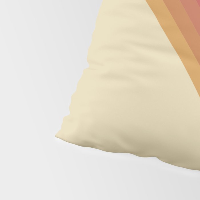 Funky Colorful 70s Rainbow Striped Zig Zag Pattern Blue Orange Hues Pillow Sham Gallery Image 4
