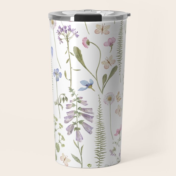 Hygge Summer Wildflowers Meadow Travel Mug Gallery Image 1