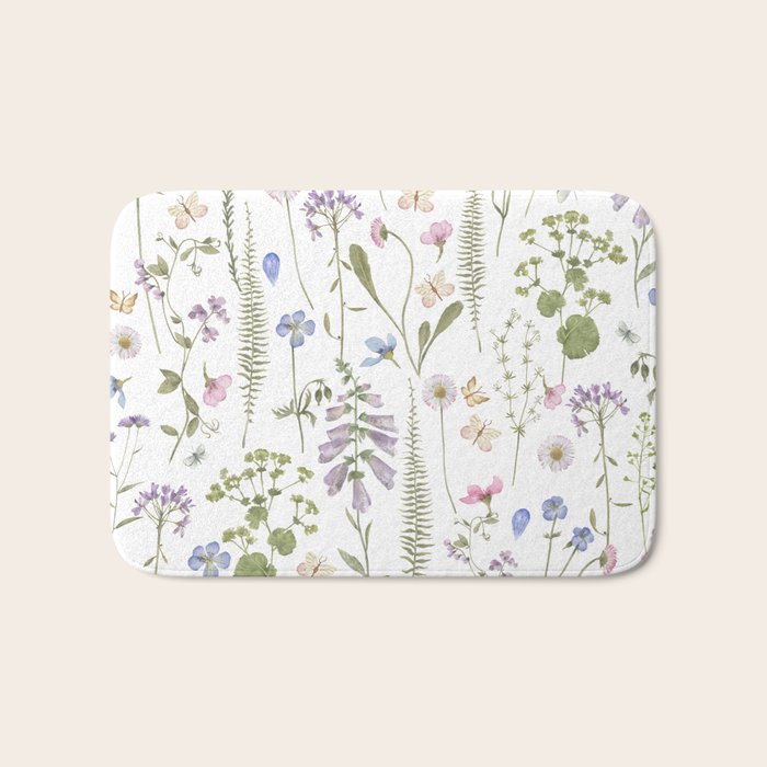 Hygge Summer Wildflowers Meadow Bath Mat Gallery Image 1