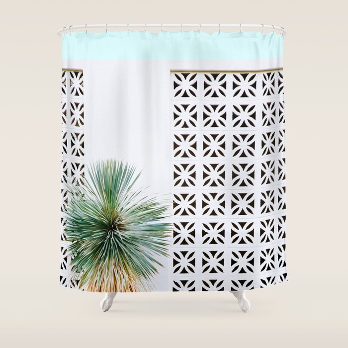 Palm Springs Cactus Shower Curtain Gallery Image 1