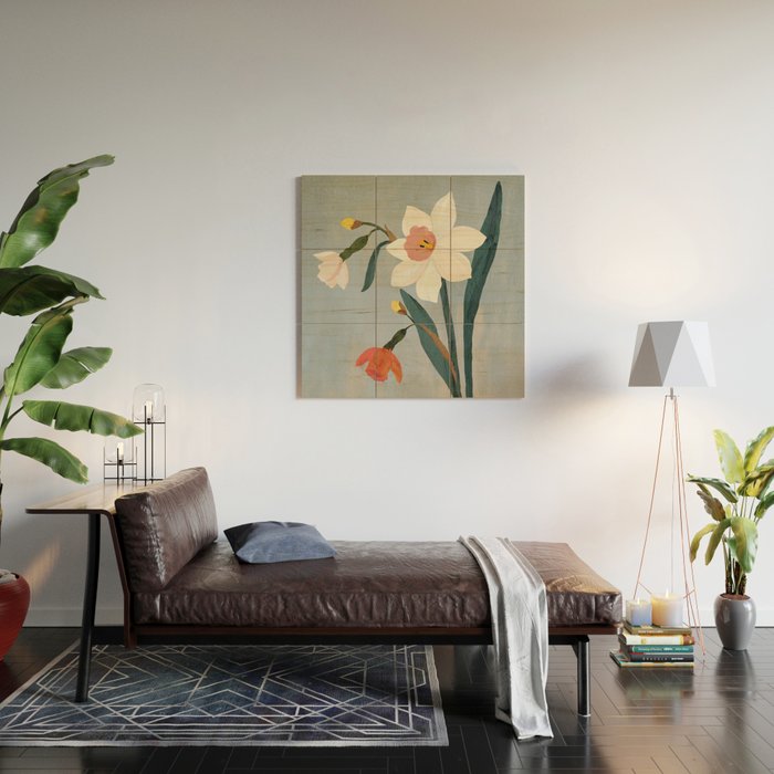 Daffodils Wood Wall Art Gallery Image 2