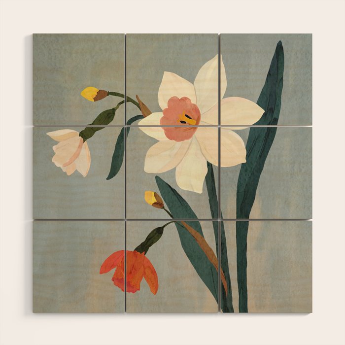 Daffodils Wood Wall Art Gallery Image 1