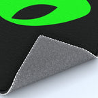 Black and Green Alien Head Shape Rug Gallery Image 4