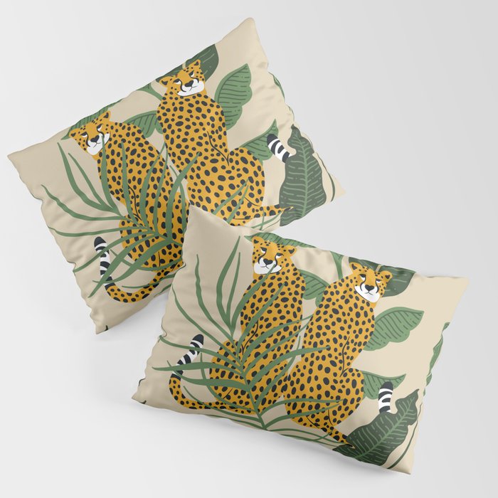 Palm Jungle Cheetah Prints Pillow Sham Gallery Image 3