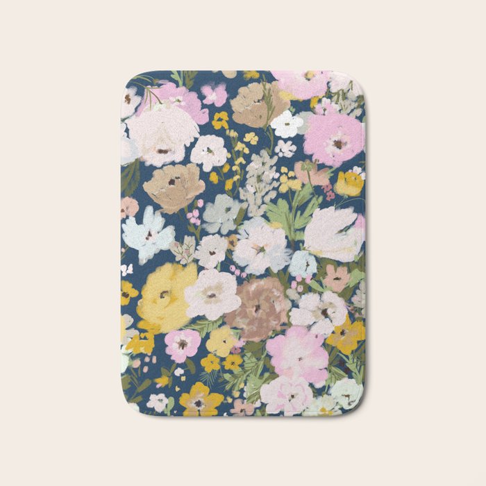 Flower Stand - blue Bath Mat Gallery Image 1