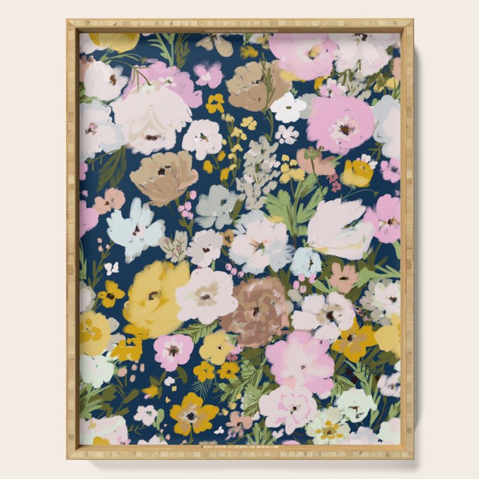 Flower Stand - blue Serving Tray Gallery Image 1