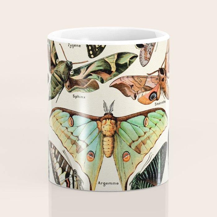 Papillon I Vintage French Butterfly Charts by Adolphe Millot Coffee Mug Gallery Image 4