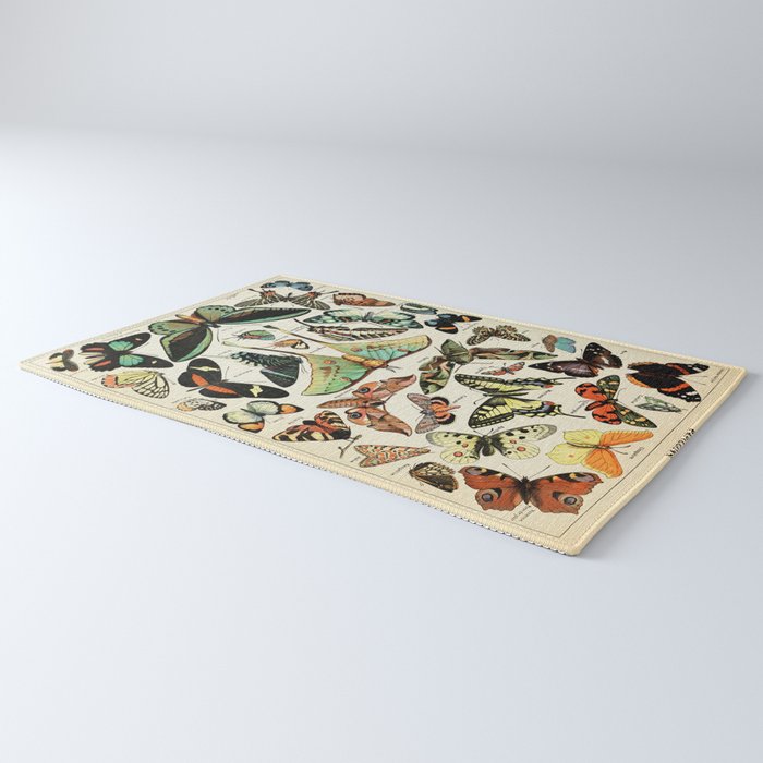 Papillon I Vintage French Butterfly Charts by Adolphe Millot Rug Gallery Image 3