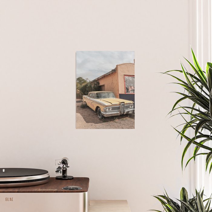 Vintage American Car Art Print | Famous Route 66 Scene Arizona Photo | USA Color Travel Photography Poster Gallery Image 2