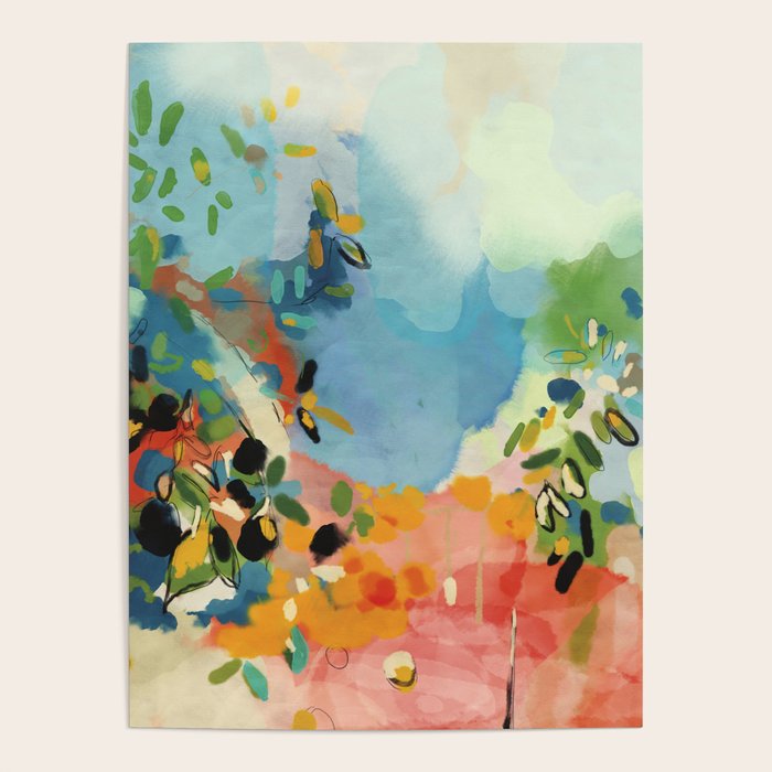 garden with sea view and olive tree Poster Gallery Image 1