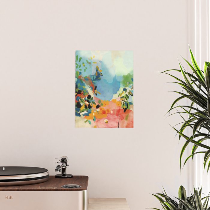 garden with sea view and olive tree Poster Gallery Image 2