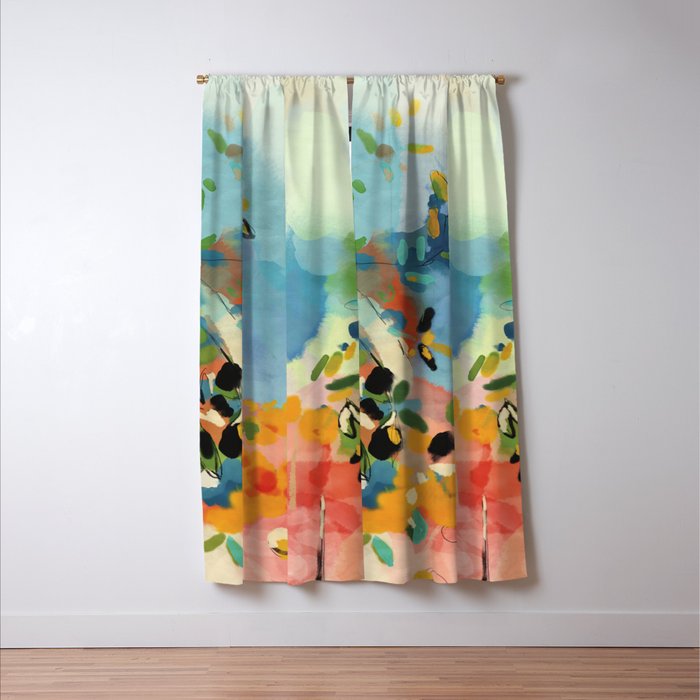 garden with sea view and olive tree Window Curtain Gallery Image 3