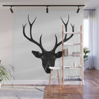 The Black Deer Wall Mural Gallery Image 1