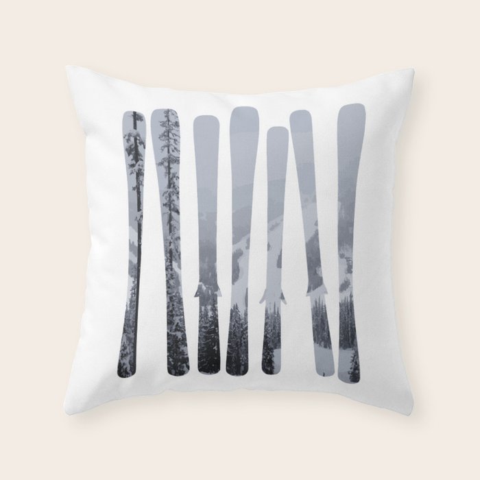 Morrisey Skis | Ski Designs | DopeyArt Throw Pillow Gallery Image 6