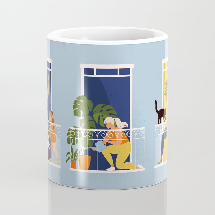 People on balconies Coffee Mug Gallery Image 4