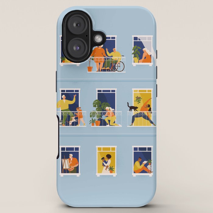 People on balconies iPhone Case Gallery Image 5