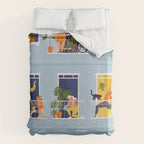 People on balconies Duvet Cover Gallery Image 6
