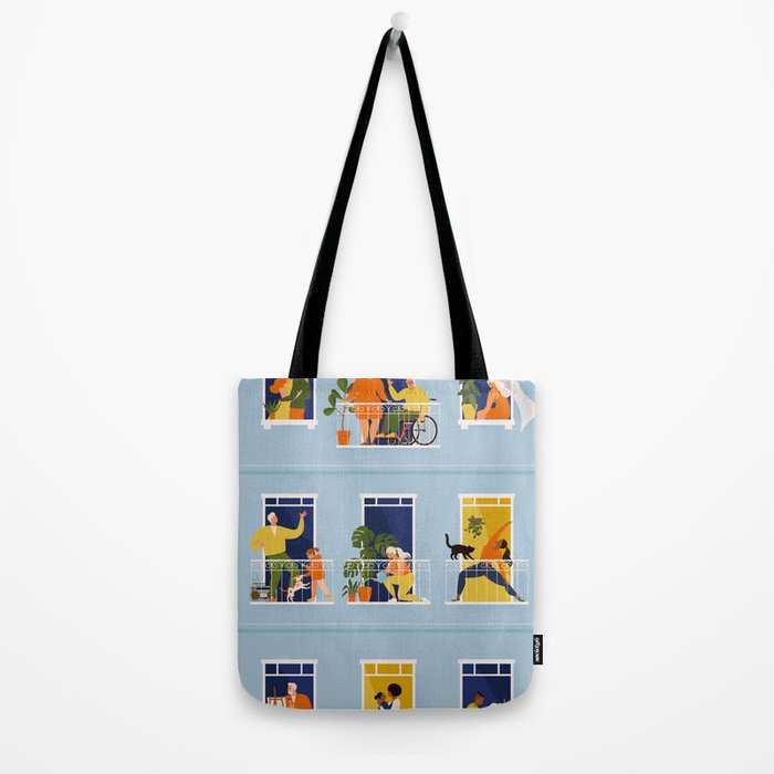 People on balconies Tote Bag Gallery Image 2