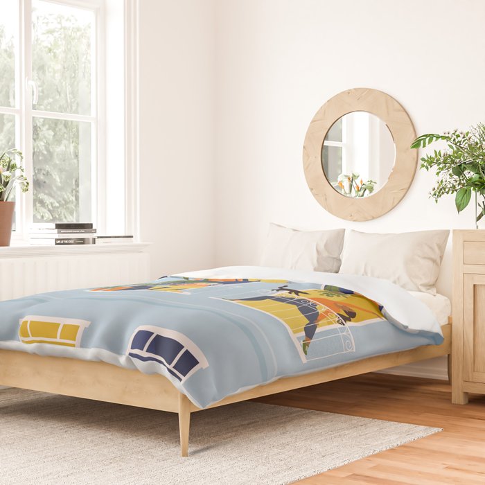 People on balconies Duvet Cover Gallery Image 2