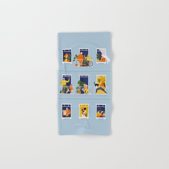 People on balconies Bath Towel Gallery Image 1
