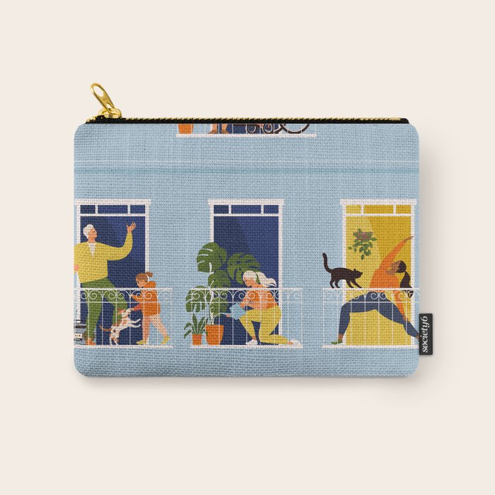 People on balconies Carry All Pouch Gallery Image 1