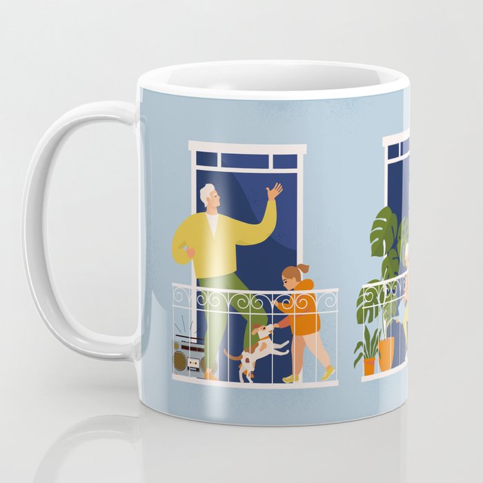 People on balconies Coffee Mug Gallery Image 3