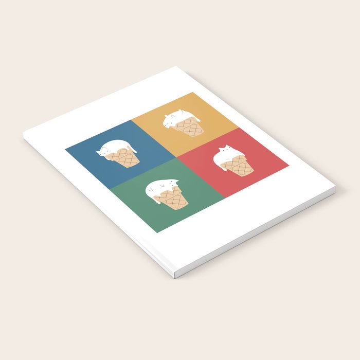 Cat Ice Cream 2x2 Notebook Gallery Image 2