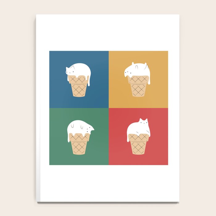 Cat Ice Cream 2x2 Notebook Gallery Image 4