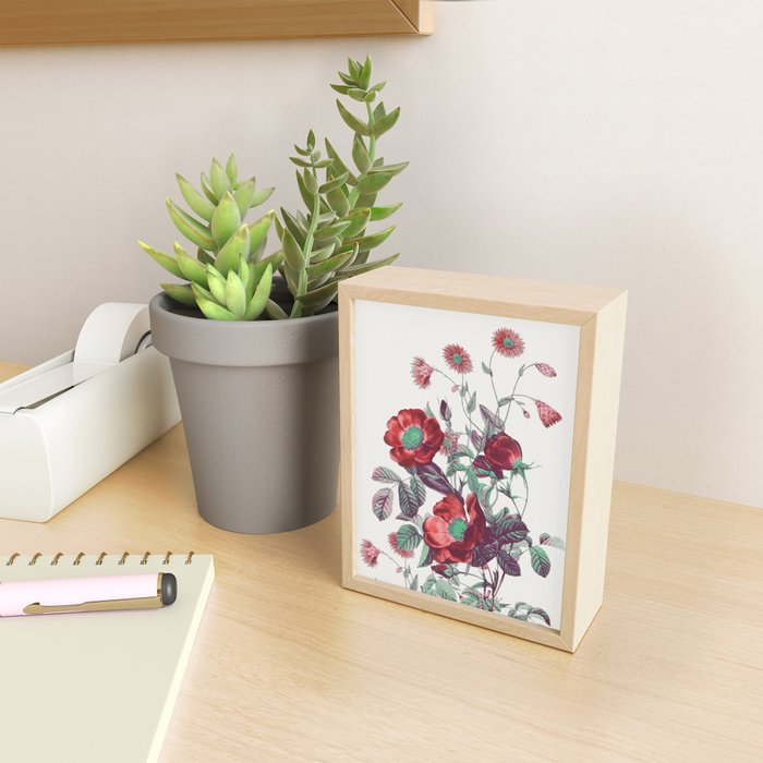 red flowers Mini Art Print Gallery Image 2