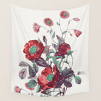 red flowers Wall Tapestry Gallery Image 4