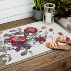 red flowers Outdoor Rug Gallery Image 2